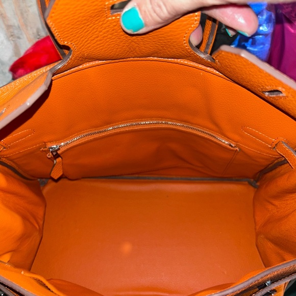 Leather Handbag Orange No Brand - Picture 6 of 10